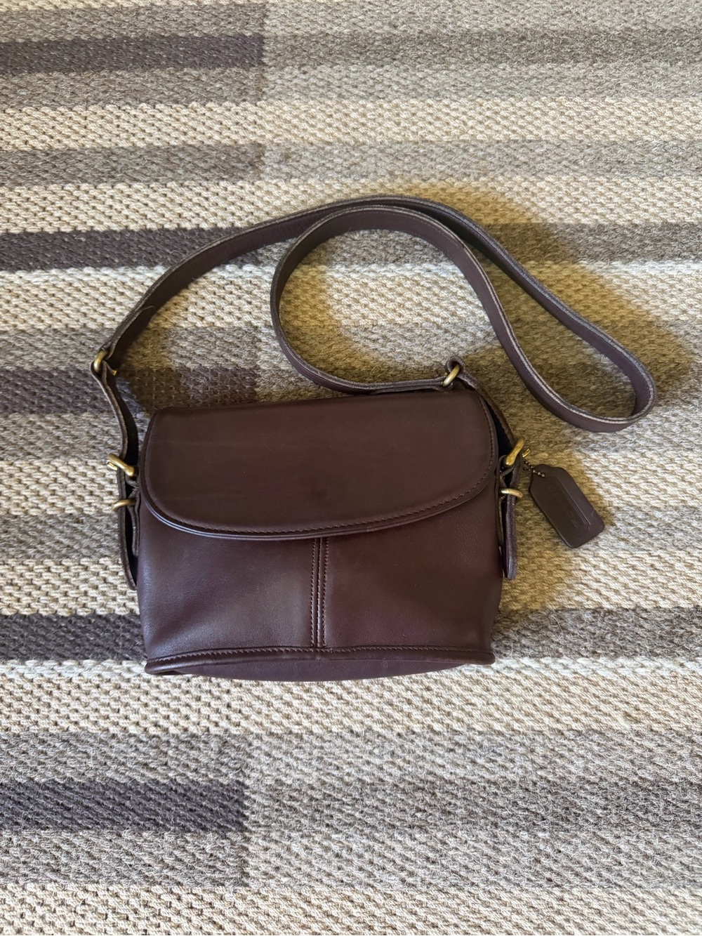Vintage Coach Equestrian Small Flap Crossbody Bag (Style Number 9801)